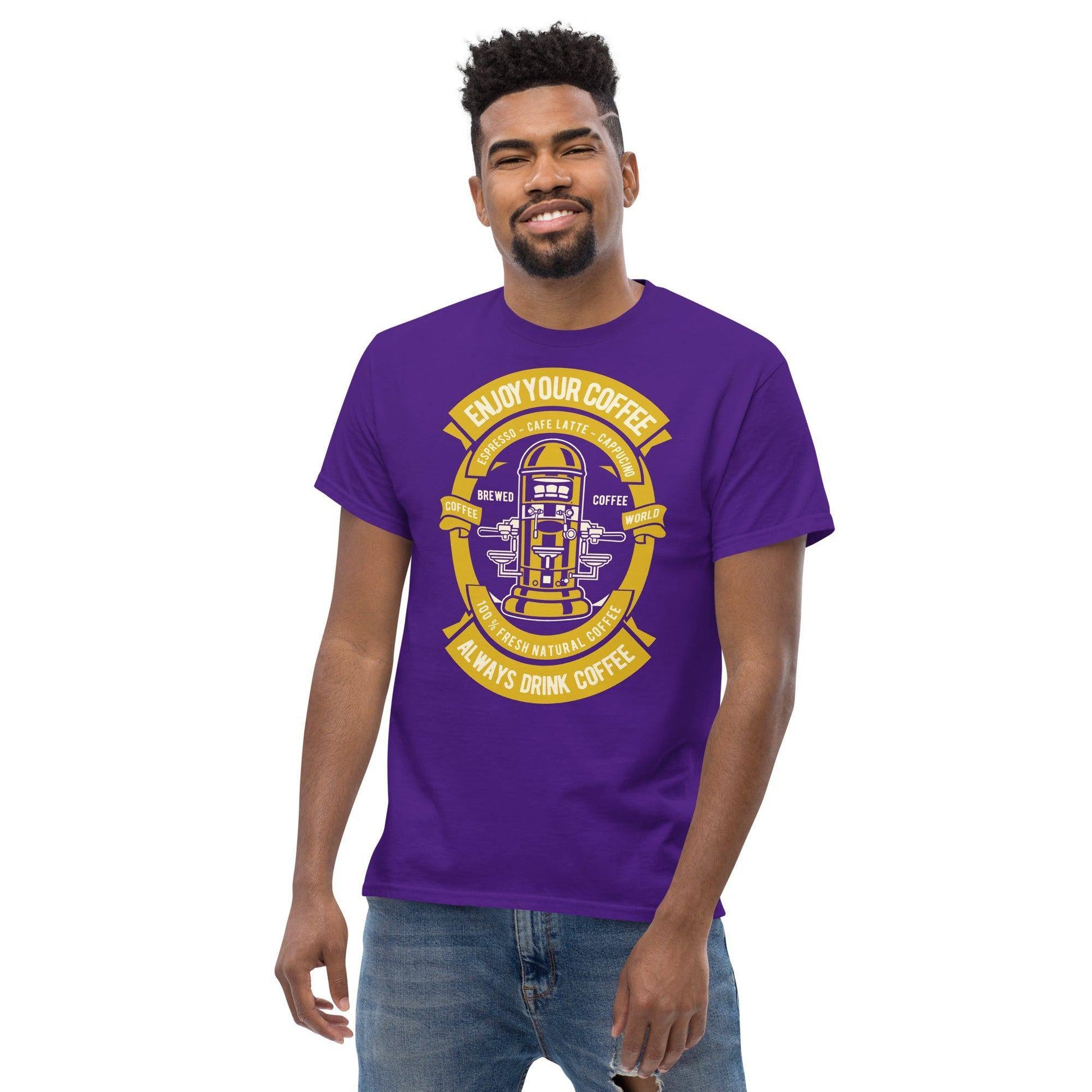 enjoy-your-coffee-herren-t-shirt-t-shirt-jlr-design-15 - JLR Design