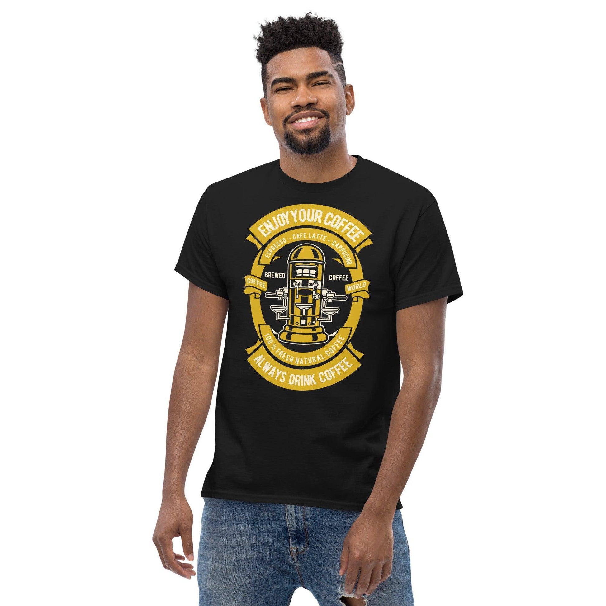 enjoy-your-coffee-herren-t-shirt-t-shirt-jlr-design-7 - JLR Design