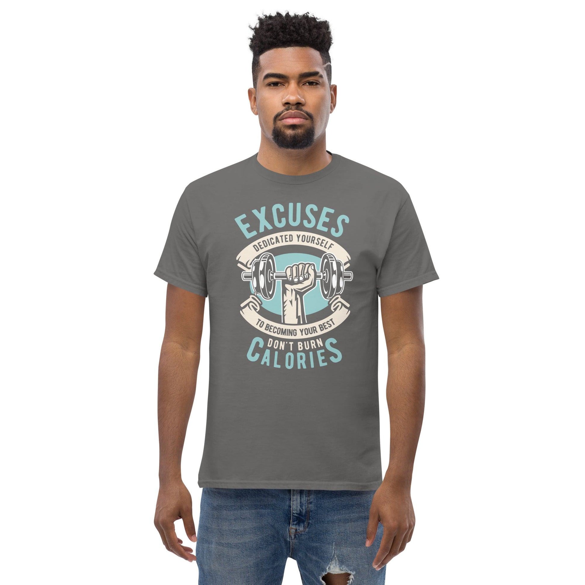 Excuses don't burn Calories Herren-T-Shirt T-Shirt 29.99 burn, Calories, Excuses, Herren, T-Shirt JLR Design