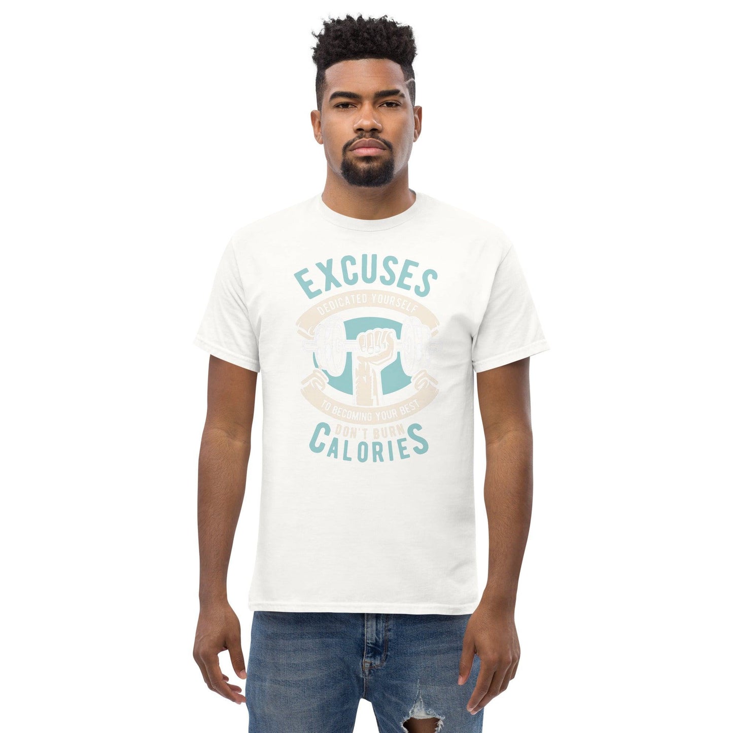 Excuses don't burn Calories Herren-T-Shirt T-Shirt 29.99 burn, Calories, Excuses, Herren, T-Shirt JLR Design