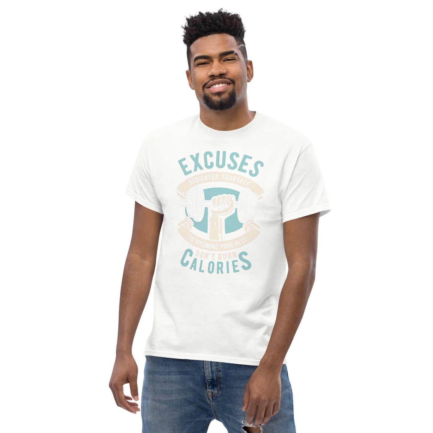 Excuses don't burn Calories Herren-T-Shirt T-Shirt 29.99 burn, Calories, Excuses, Herren, T-Shirt JLR Design