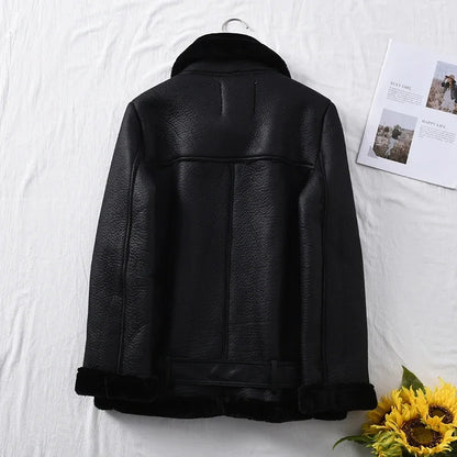 Faux Fur Fashion Biker Mantel Streetwear Jacke JLR Design