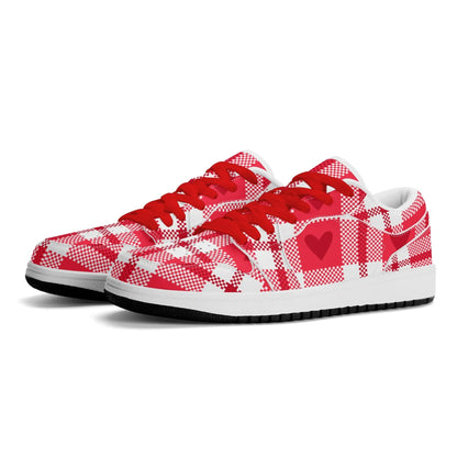 flanell-heart-low-top-leder-sneaker-fur-damen-sneaker-jlr-design-74097 - JLR Design