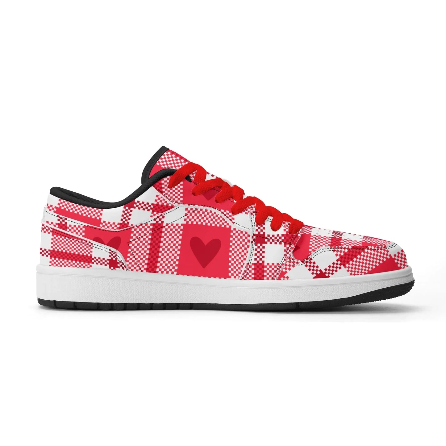 flanell-heart-low-top-leder-sneaker-fur-damen-sneaker-jlr-design-63650 - JLR Design