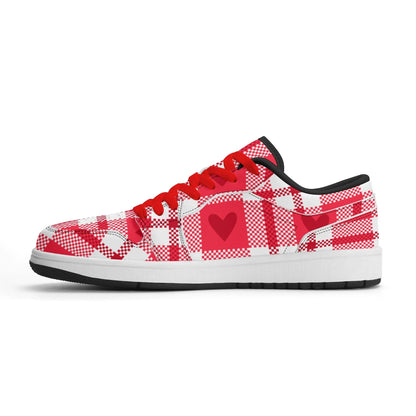 flanell-heart-low-top-leder-sneaker-fur-damen-sneaker-jlr-design-52712 - JLR Design