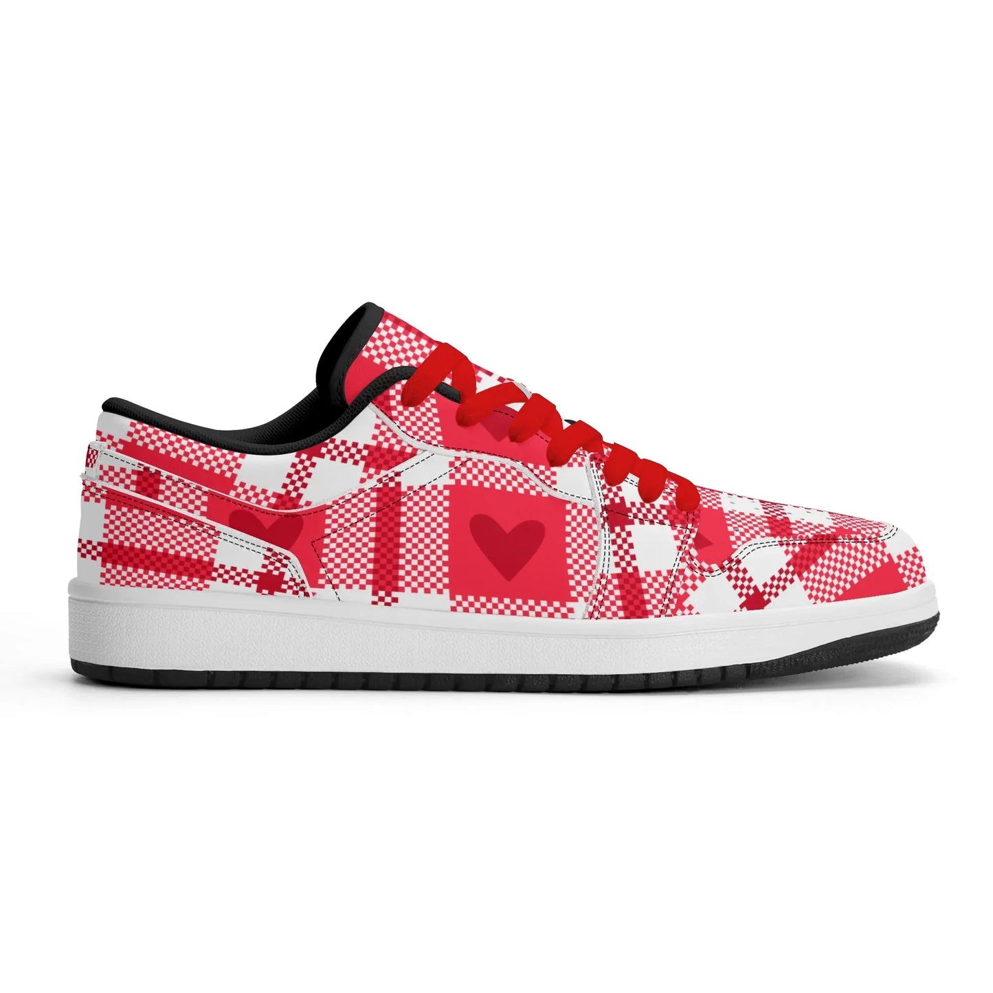 flanell-heart-low-top-leder-sneaker-fur-damen-sneaker-jlr-design-30466 - JLR Design