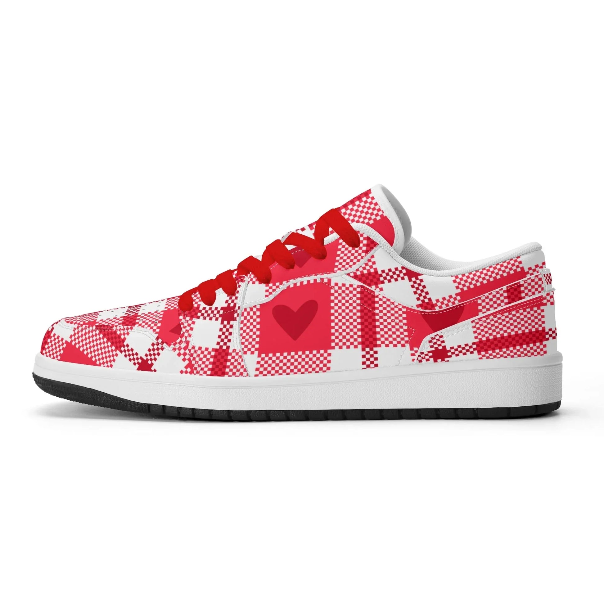flanell-heart-low-top-leder-sneaker-fur-damen-sneaker-jlr-design-12577 - JLR Design