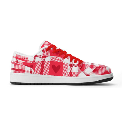 flanell-heart-low-top-leder-sneaker-fur-damen-sneaker-jlr-design-89361 - JLR Design