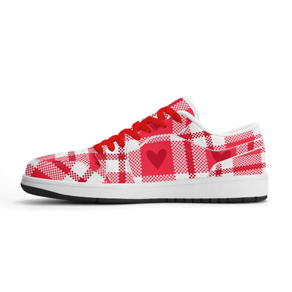 flanell-heart-low-top-leder-sneaker-fur-damen-sneaker-jlr-design-96722 - JLR Design