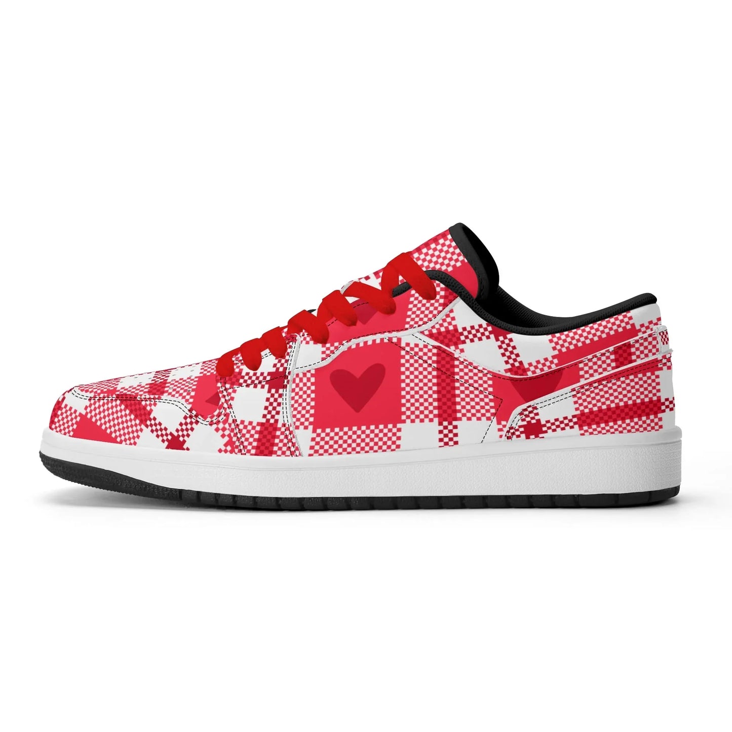 flanell-heart-low-top-leder-sneaker-fur-damen-sneaker-jlr-design-20446 - JLR Design