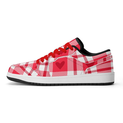 flanell-heart-low-top-leder-sneaker-fur-damen-sneaker-jlr-design-20446 - JLR Design