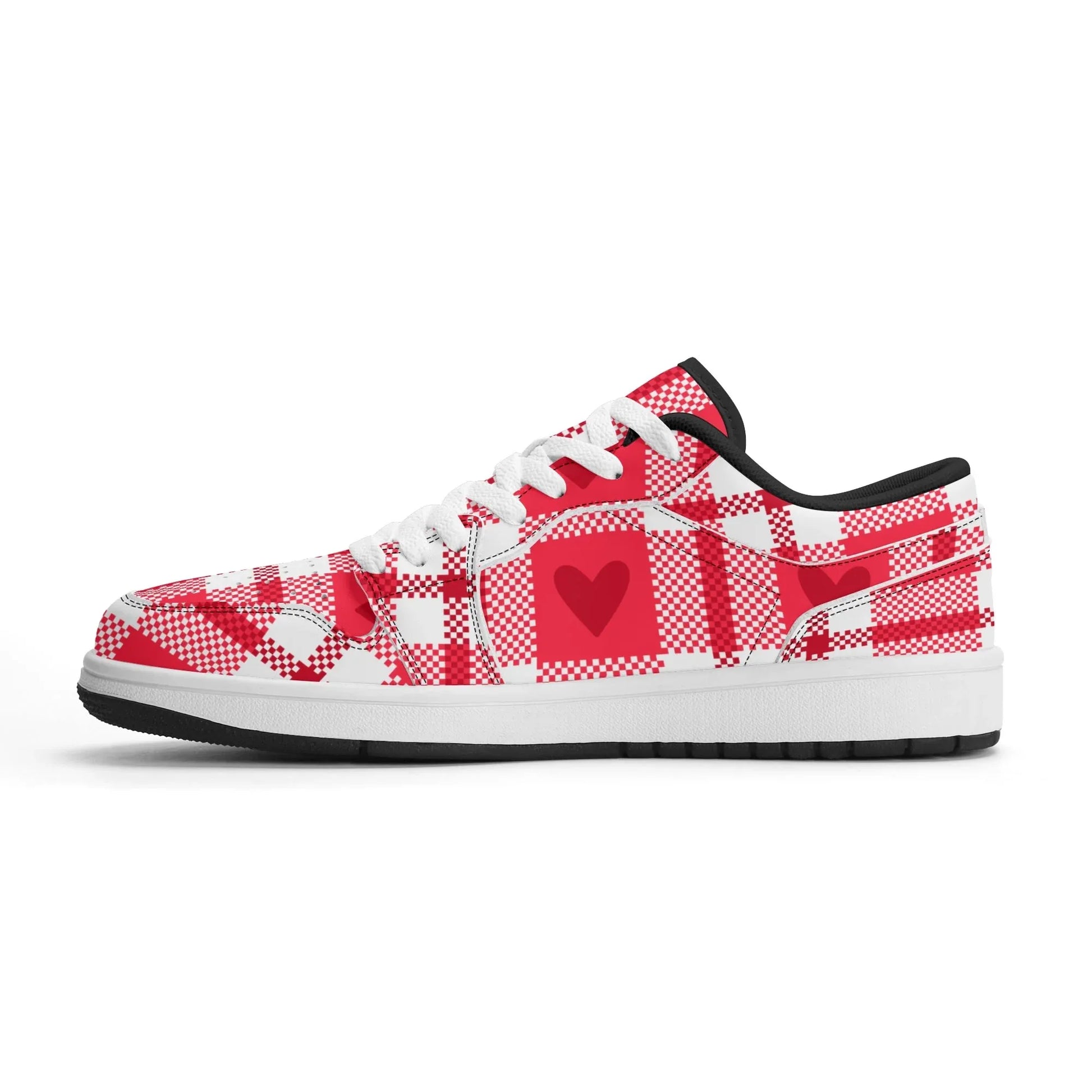 flanell-heart-low-top-leder-sneaker-fur-herren-sneaker-jlr-design-12672 - JLR Design