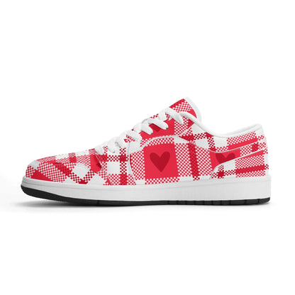 flanell-heart-low-top-leder-sneaker-fur-herren-sneaker-jlr-design-63001 - JLR Design
