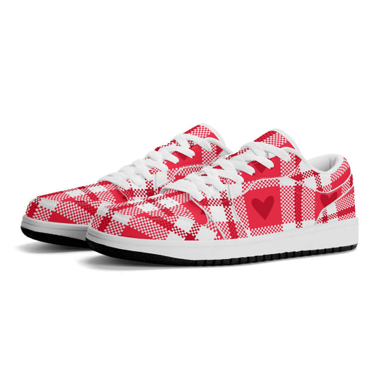 Flanell Heart Low Top Leder Sneaker für Herren Sneaker JLR Design