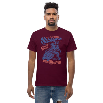 Flat Track Motorcycle Herren-T-Shirt T-Shirt 29.99 Flat, Herren, Motorcycle, T-Shirt, Track JLR Design