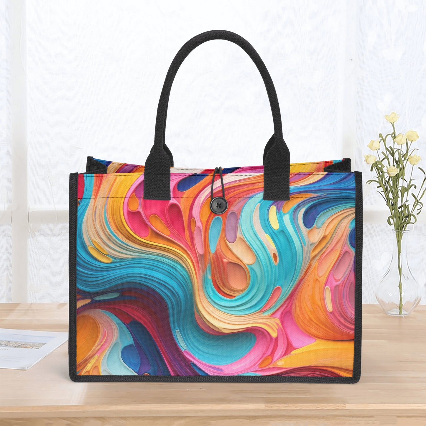 Fluid Color Canvas Shopper Tasche Einkaufstasche JLR Design