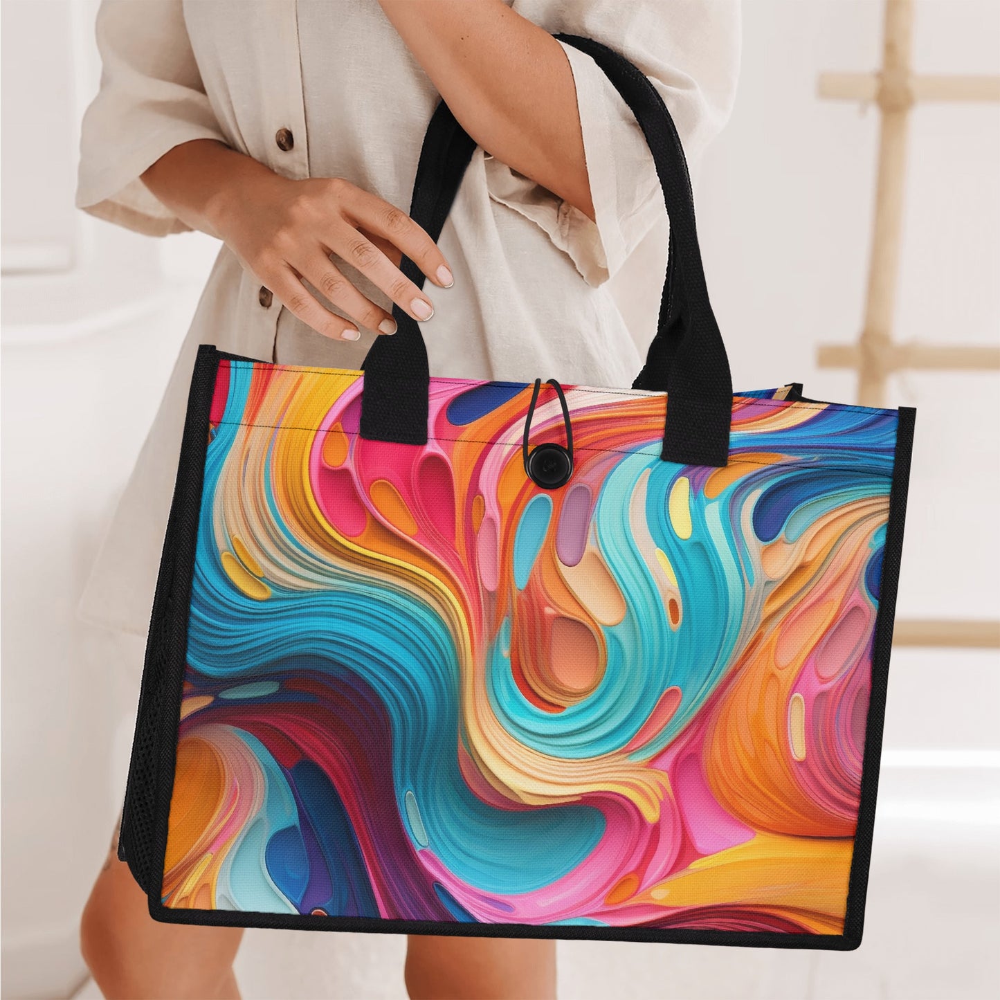 Fluid Color Canvas Shopper Tasche Einkaufstasche JLR Design