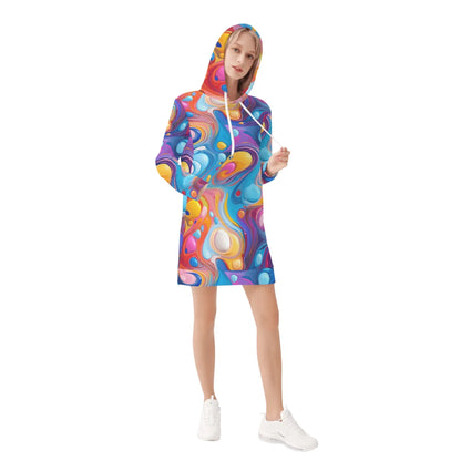 fluid-colors-velvet-hoodie-dress-hoodiekleid-jlr-design-30032 - JLR Design