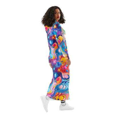 fluid-colors-bequemes-leichtes-hoodie-kleid-hoodiekleid-jlr-design-38510 - JLR Design