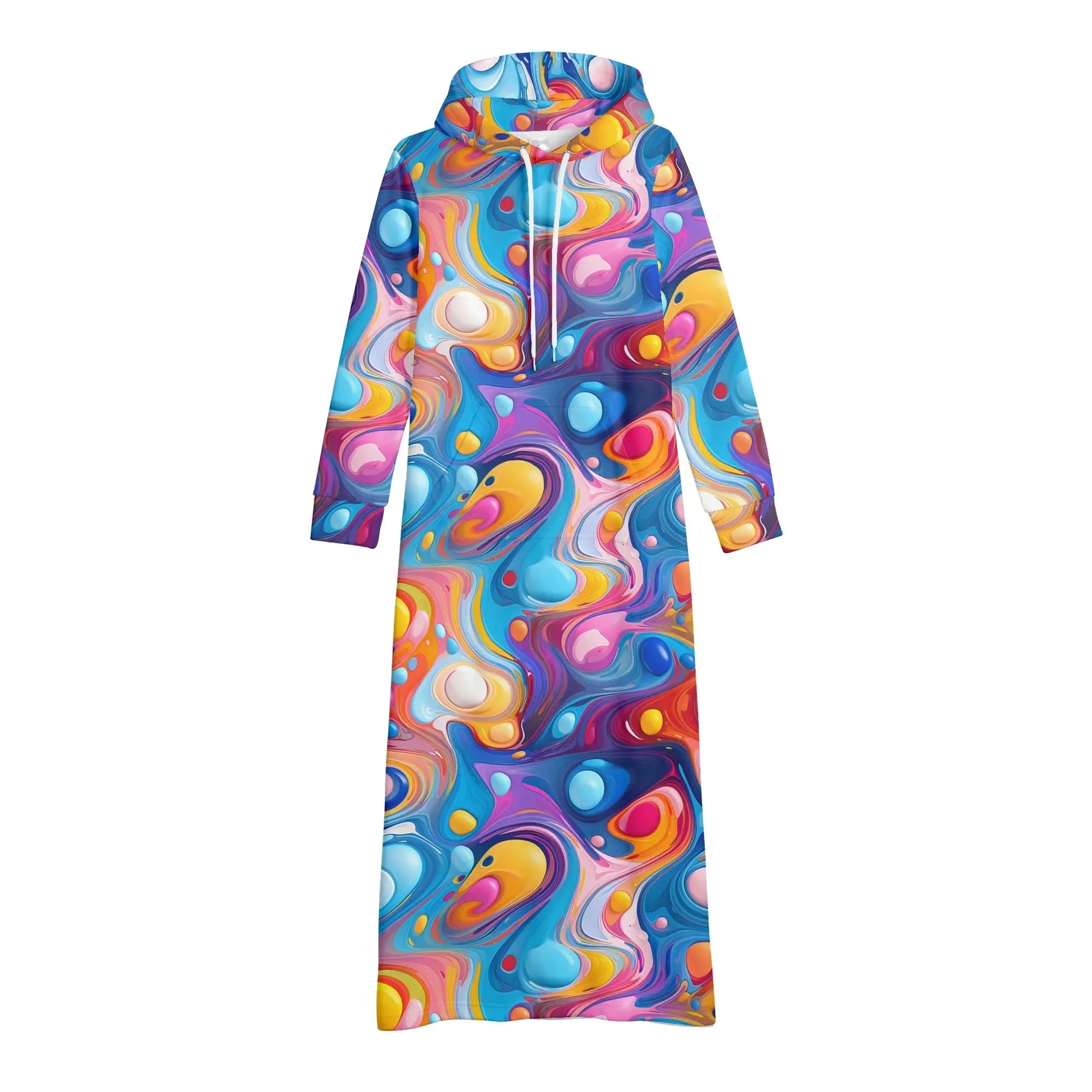 fluid-colors-bequemes-leichtes-hoodie-kleid-hoodiekleid-jlr-design-37797 - JLR Design