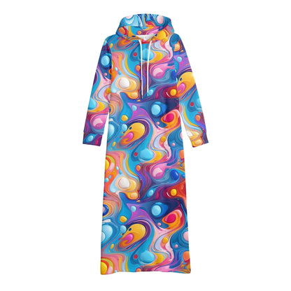 fluid-colors-bequemes-leichtes-hoodie-kleid-hoodiekleid-jlr-design-37797 - JLR Design