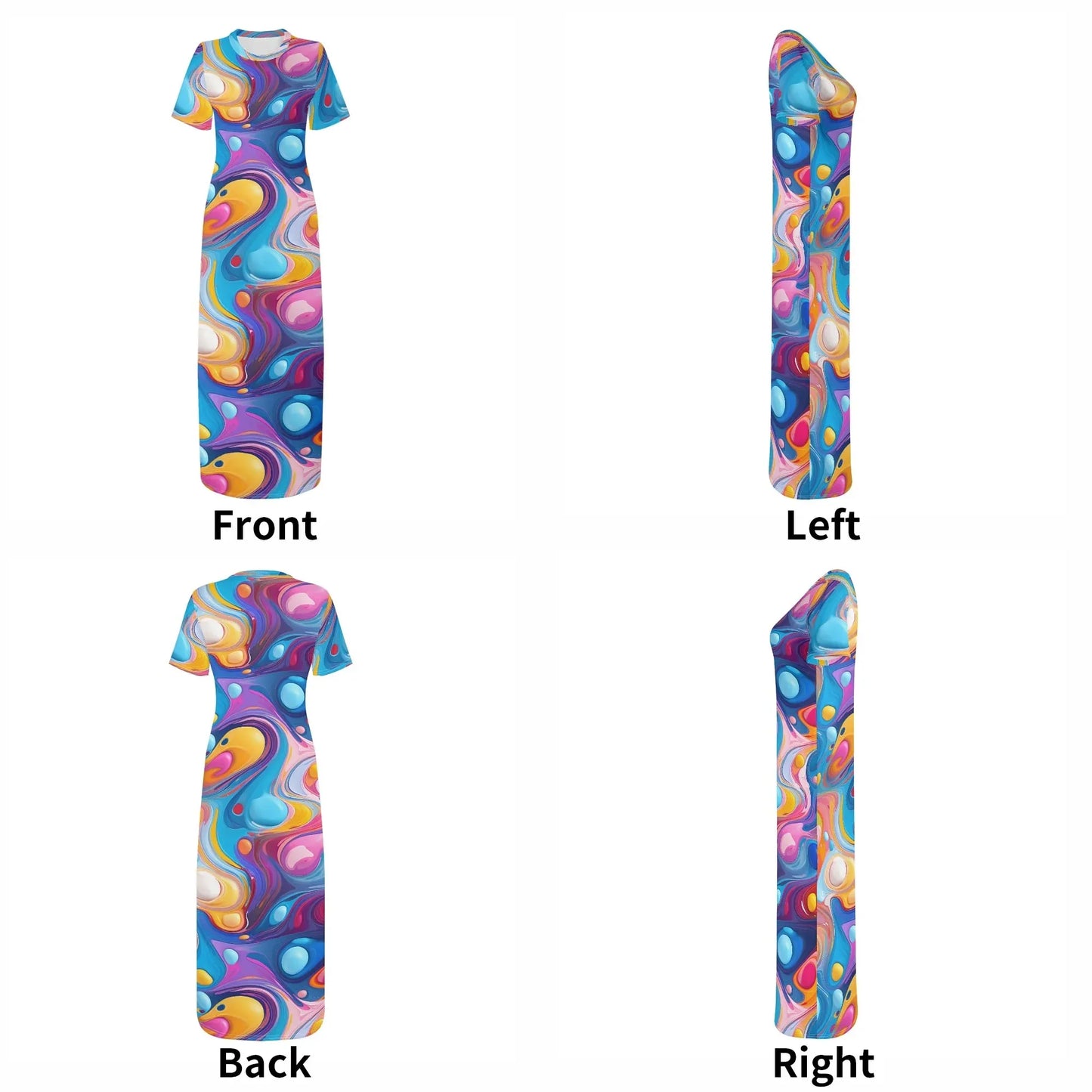 fluid-colors-short-sleeve-long-dress-long-dress-jlr-design-60980 - JLR Design