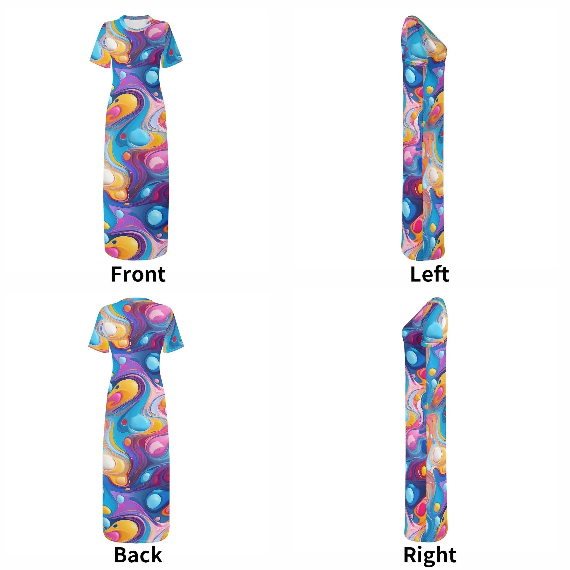 fluid-colors-short-sleeve-long-dress-long-dress-jlr-design-60980 - JLR Design