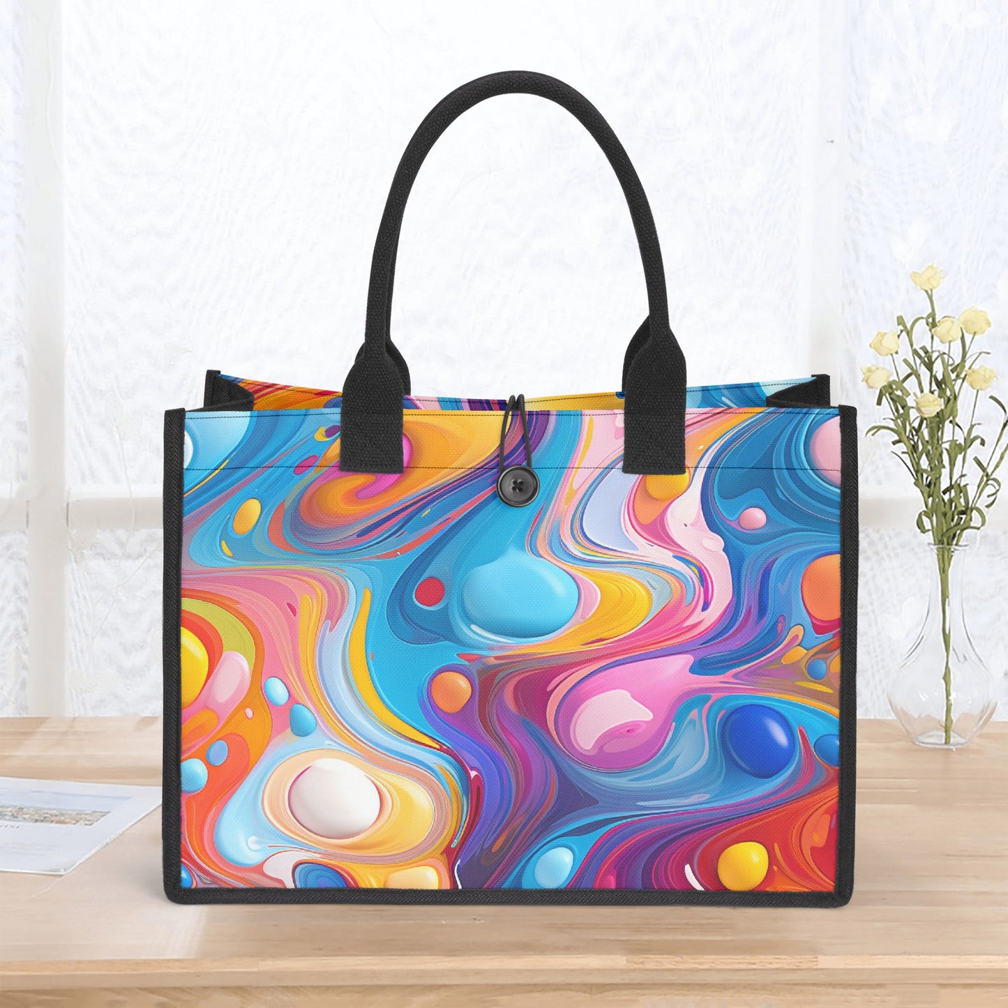 Fluid Colour Premium Canvas Shopper Tasche Tragetasche JLR Design