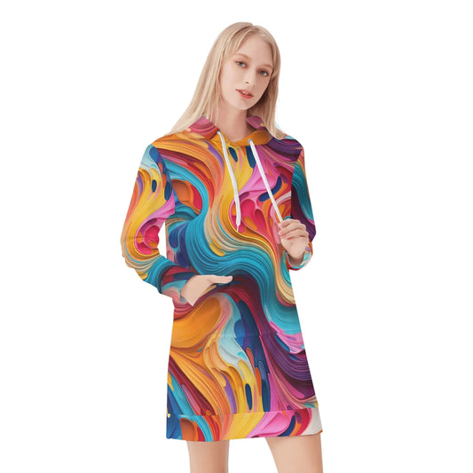 flussige-farben-velvet-hoodie-dress-hoodiekleid-jlr-design-22529 - JLR Design