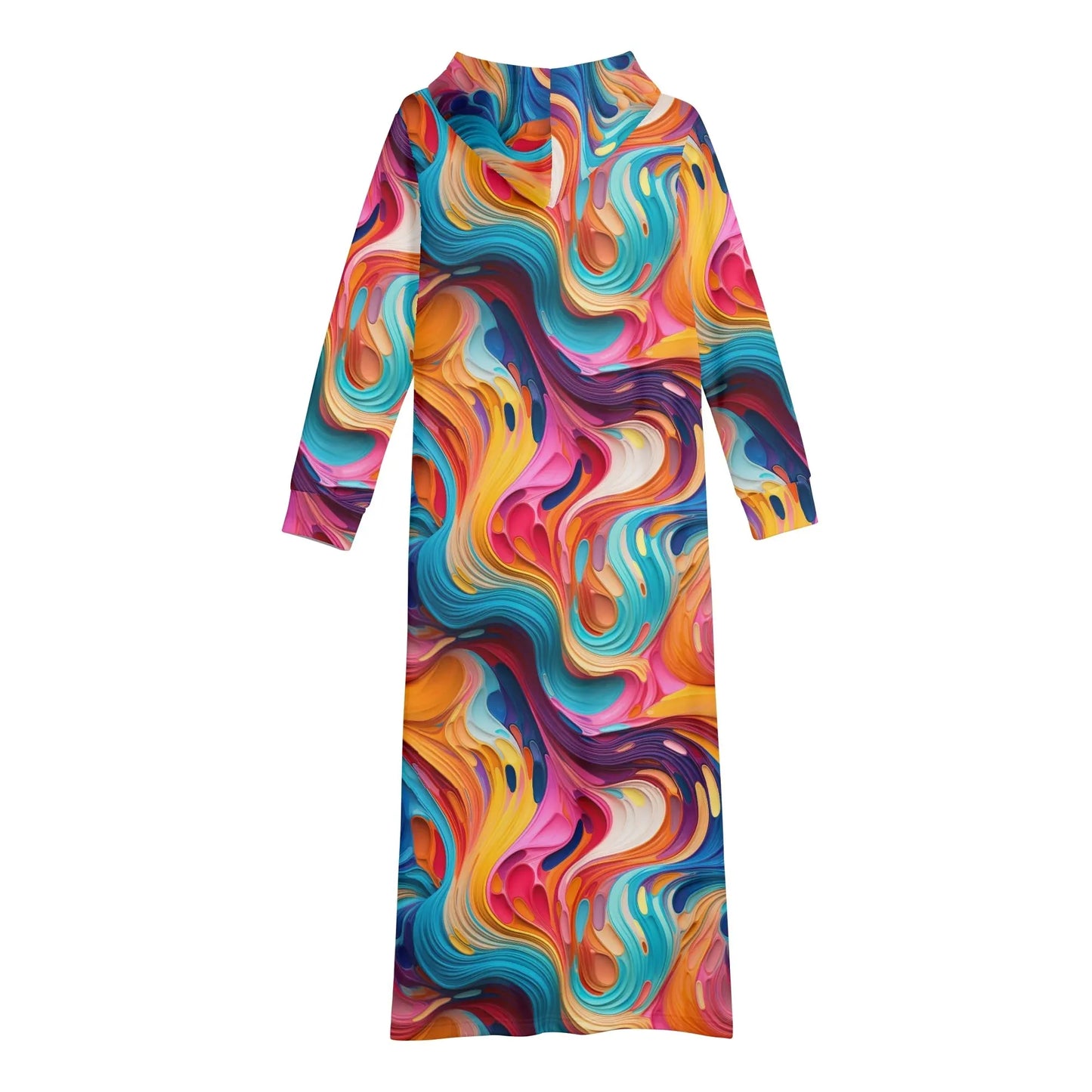 flussige-farben-bequemes-leichtes-hoodie-kleid-hoodiekleid-jlr-design-80275 - JLR Design