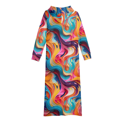 flussige-farben-bequemes-leichtes-hoodie-kleid-hoodiekleid-jlr-design-80275 - JLR Design