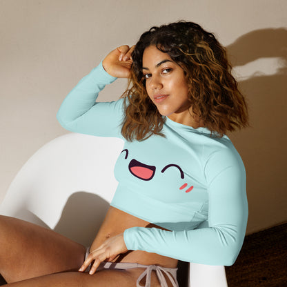 Fröhliches Kawaii Long Sleeve Crop Top Long Sleeve Crop Top JLR Design