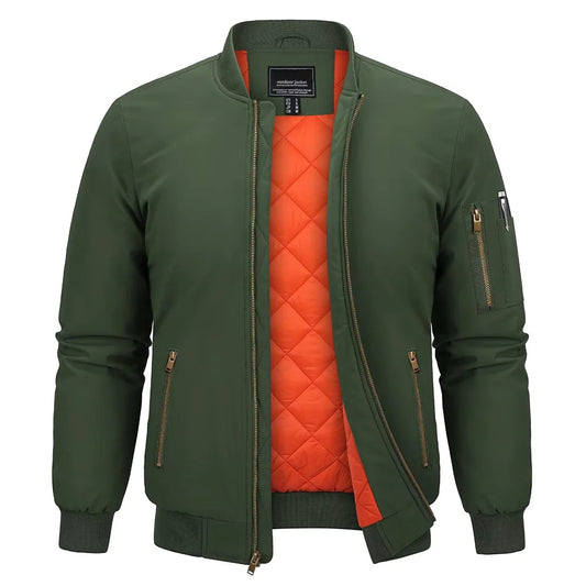 Gefütterte Herren-Bomberjacke – Klassischer Retro-Stil für kalte Tage Bomberjacke JLR Design