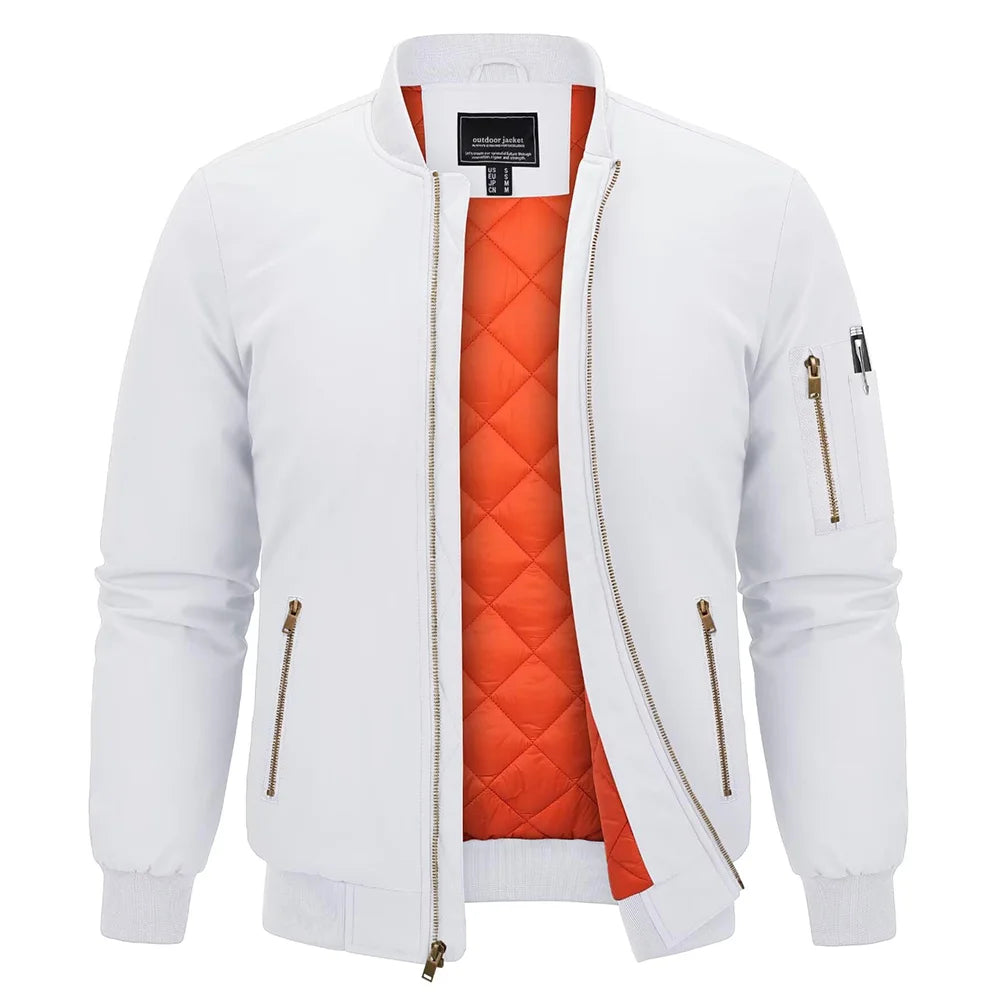 Gefütterte Herren-Bomberjacke – Klassischer Retro-Stil für kalte Tage Bomberjacke JLR Design