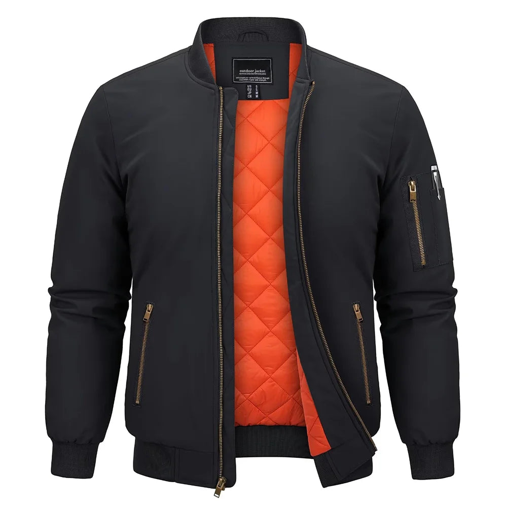 Gefütterte Herren-Bomberjacke – Klassischer Retro-Stil für kalte Tage Bomberjacke JLR Design
