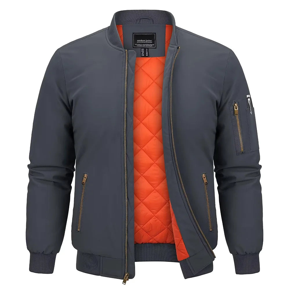 Gefütterte Herren-Bomberjacke – Klassischer Retro-Stil für kalte Tage Bomberjacke JLR Design