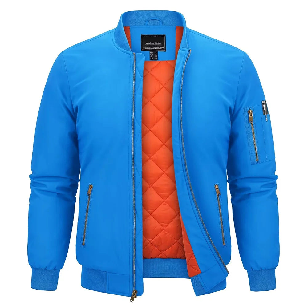 Gefütterte Herren-Bomberjacke – Klassischer Retro-Stil für kalte Tage Bomberjacke JLR Design