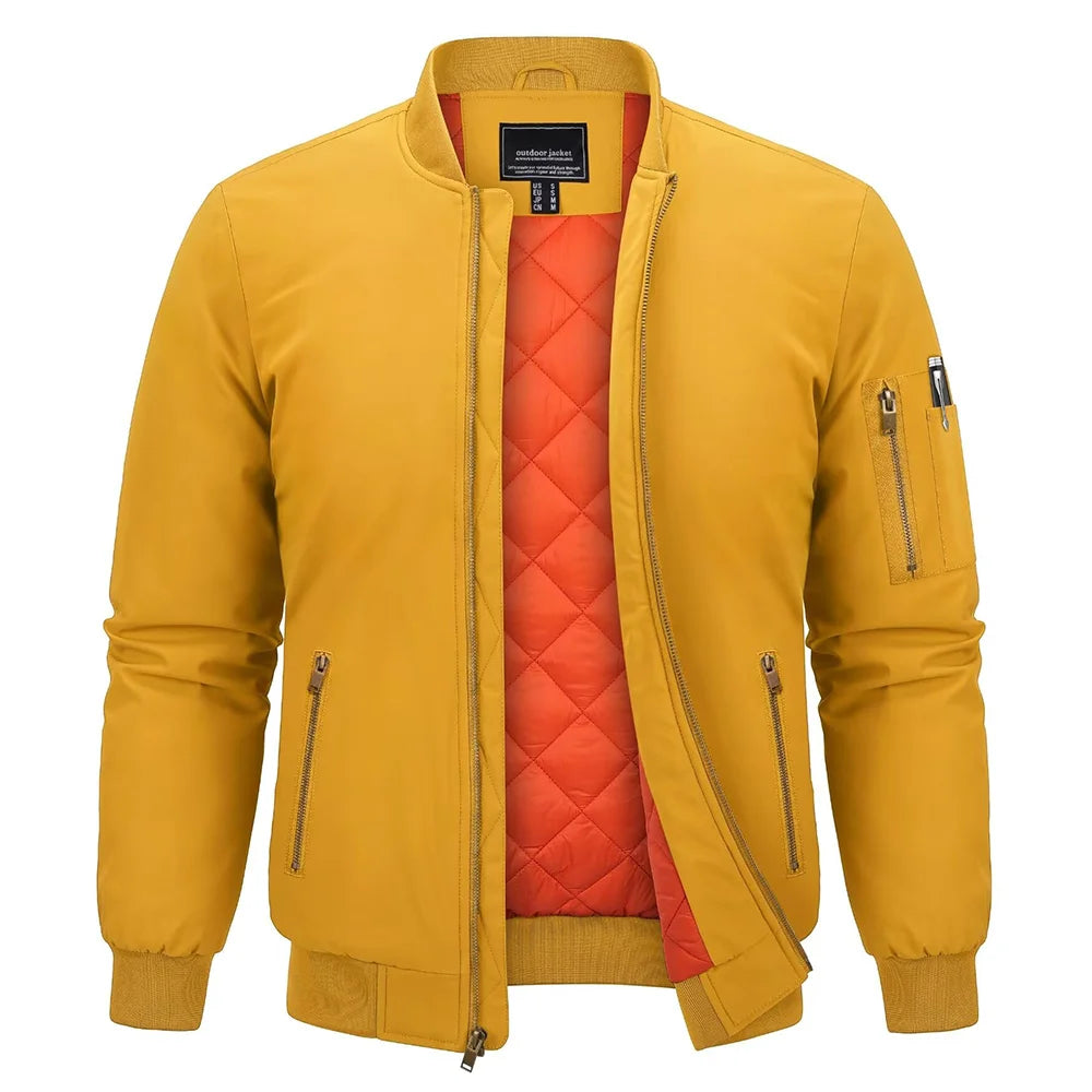 Gefütterte Herren-Bomberjacke – Klassischer Retro-Stil für kalte Tage Bomberjacke JLR Design