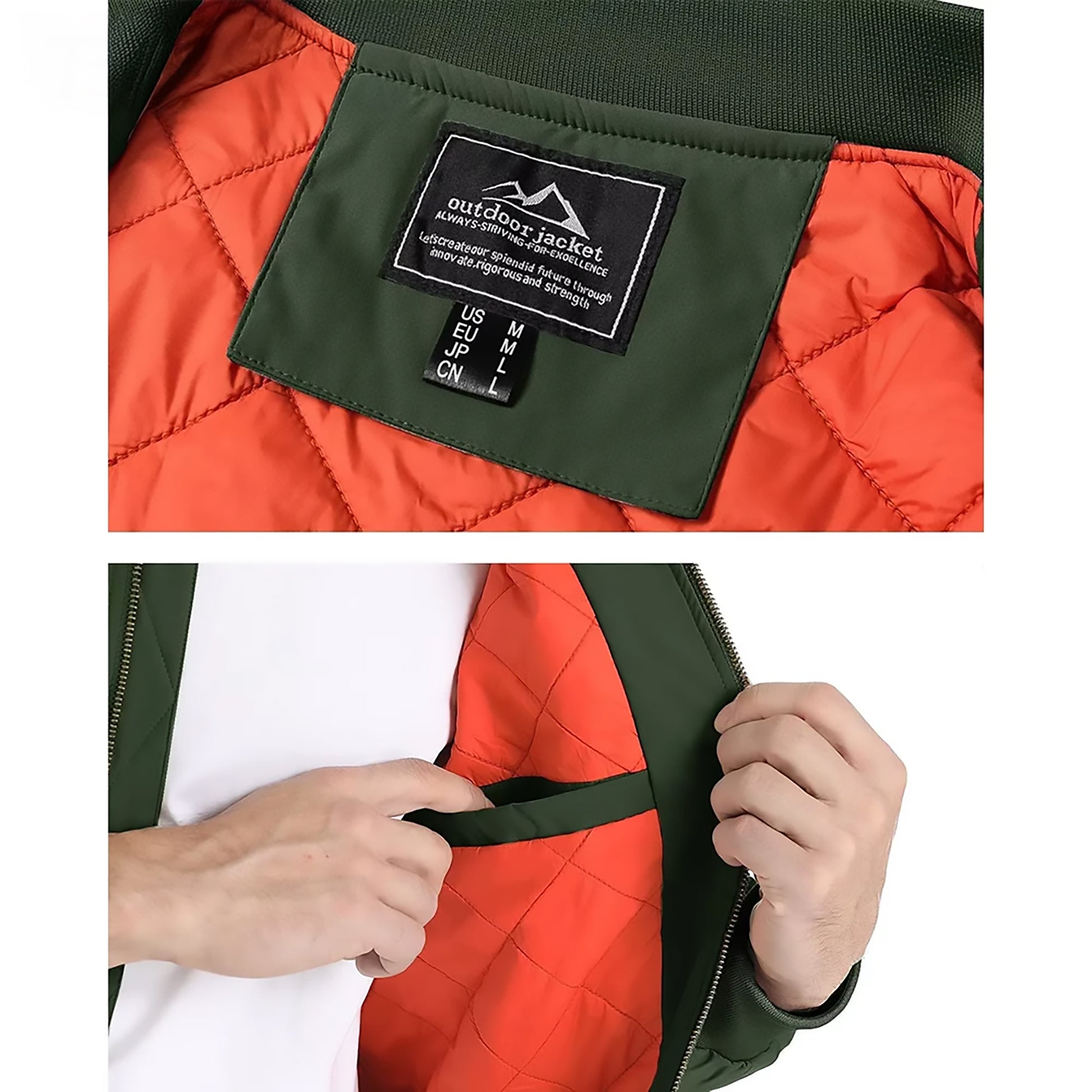 Gefütterte Herren-Bomberjacke – Klassischer Retro-Stil für kalte Tage Bomberjacke JLR Design