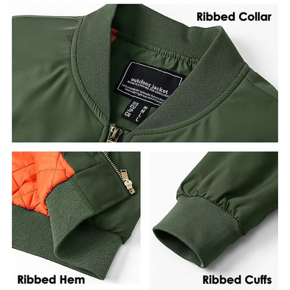 Gefütterte Herren-Bomberjacke – Klassischer Retro-Stil für kalte Tage Bomberjacke JLR Design