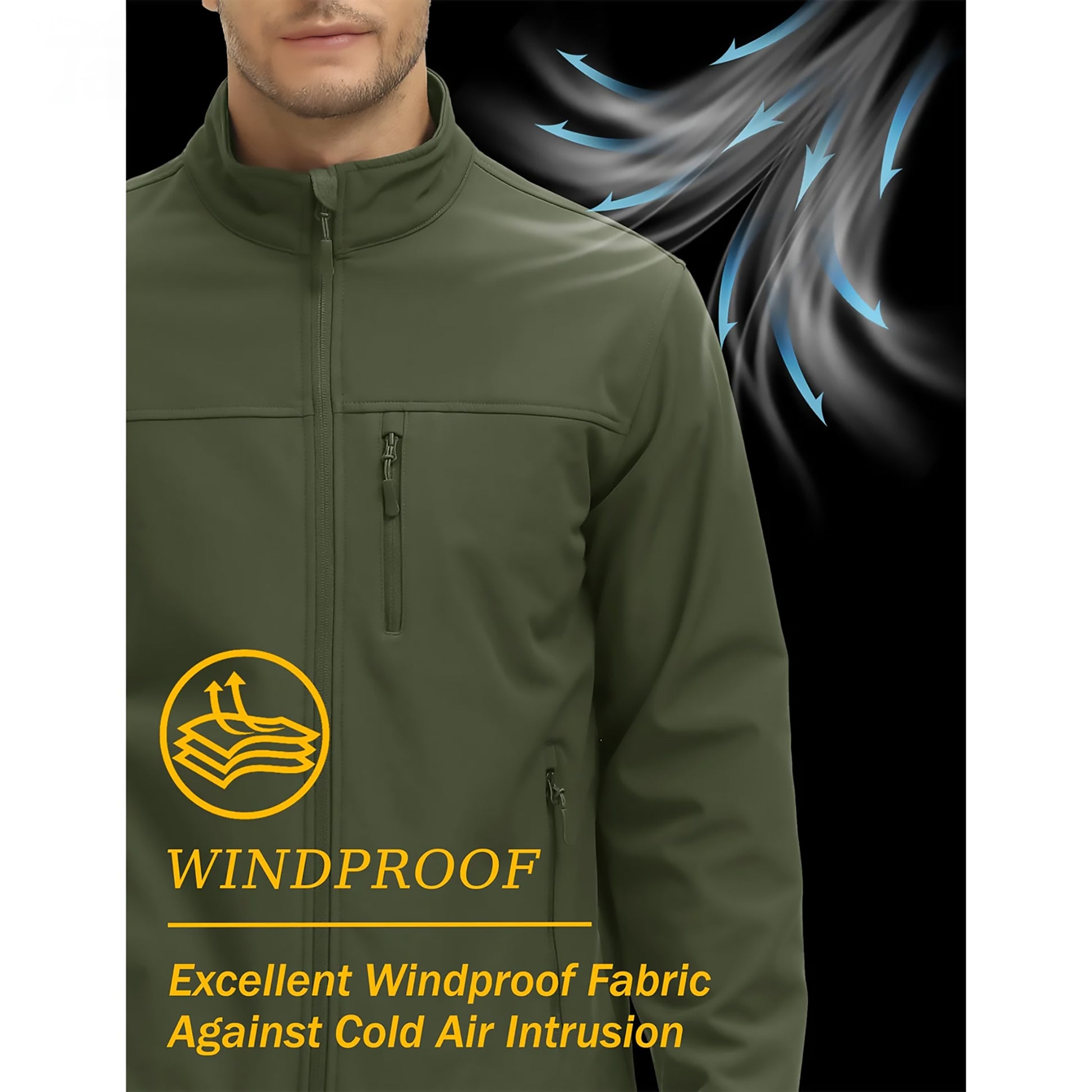 Gefütterte Softshell-Jacke für Herren Bomberjacke JLR Design