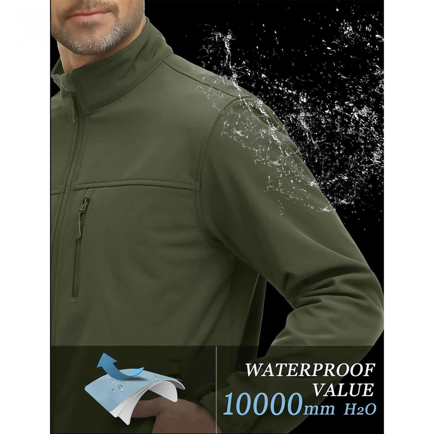 Gefütterte Softshell-Jacke für Herren Bomberjacke JLR Design