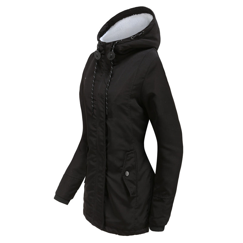 Gefütterter Winterparka mit Kapuze für Damen Parka 87.99 Damen, gefüttert, Parka, Winterjacke JLR Design