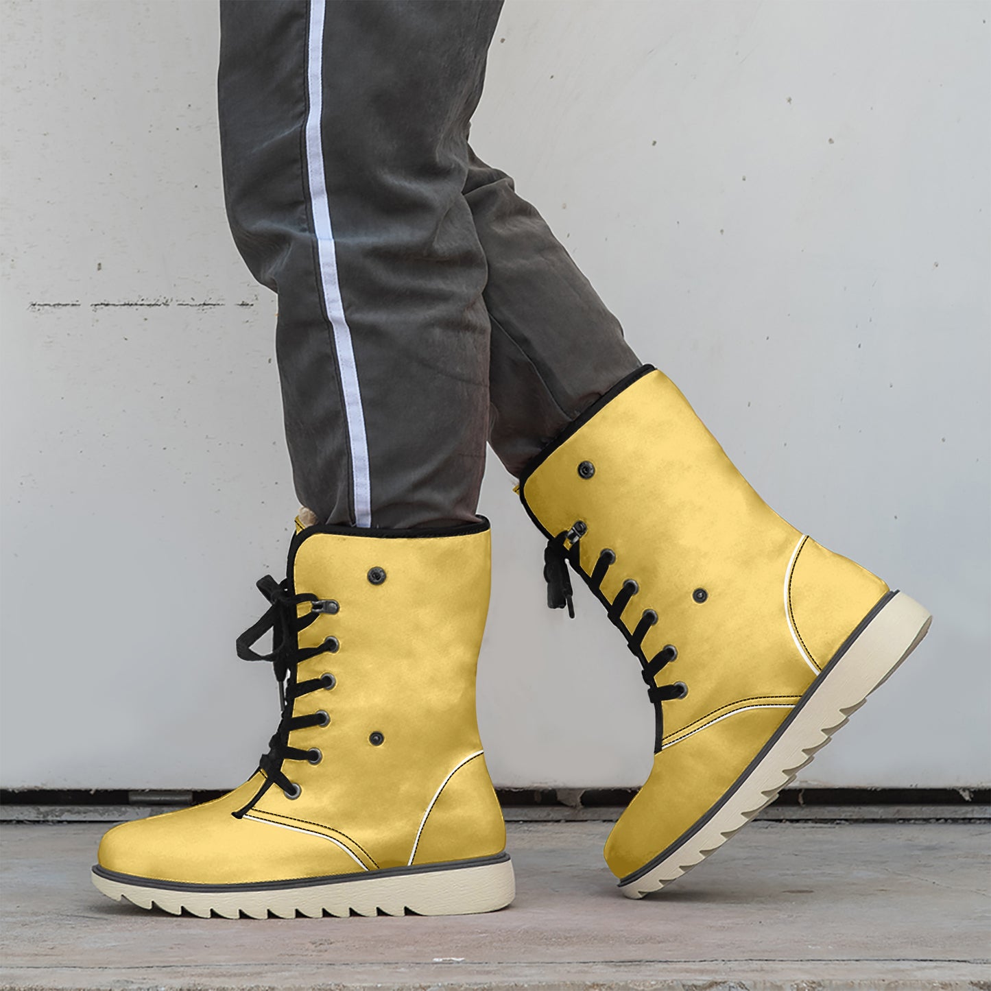 Gelbe Chic Boots mit Plüschfutter Boots JLR Design