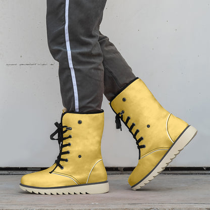 Gelbe Chic Boots mit Plüschfutter Boots JLR Design