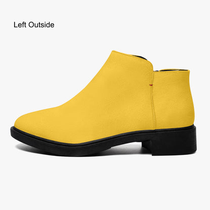 Gelbe elegante Reißverschluss-Stiefeletten Stiefeletten JLR Design