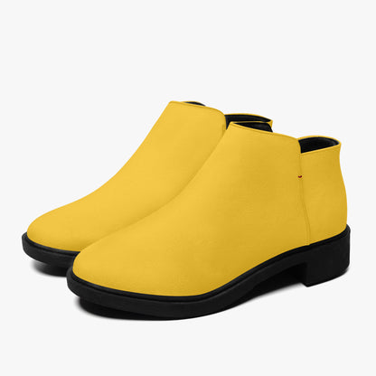 Gelbe elegante Reißverschluss-Stiefeletten Stiefeletten JLR Design