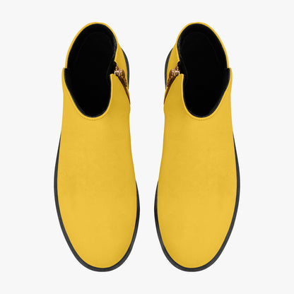 Gelbe elegante Reißverschluss-Stiefeletten Stiefeletten JLR Design