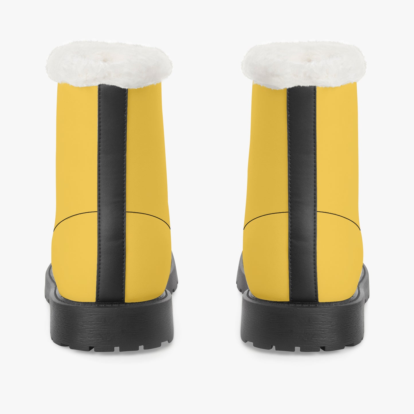 Gelbe Faux Fur Leder Boots Boots JLR Design
