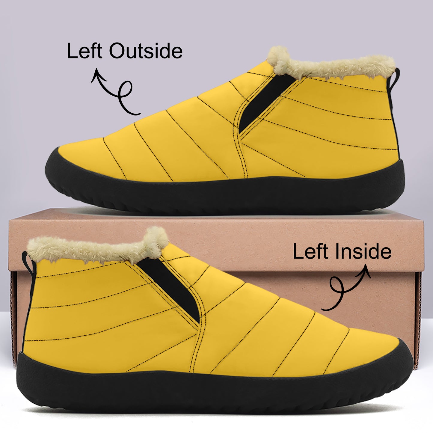 Gelbe Faux Fur Slipper Slipper JLR Design